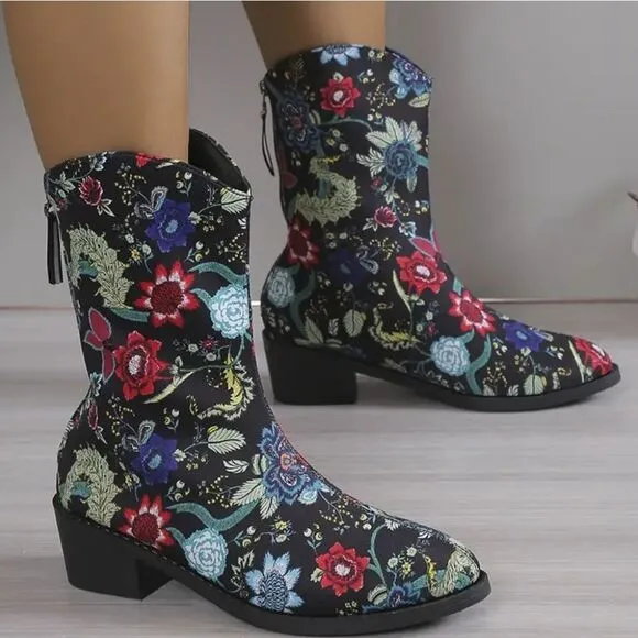 Western floral boots sz 7.5