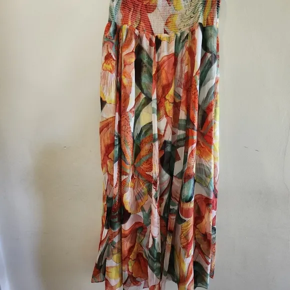 WHBM Drama Maxi Skirt Jungle Floral Print Size 14 NWT