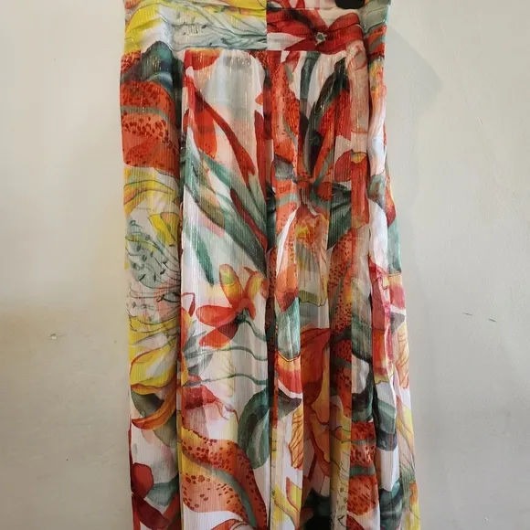 WHBM Drama Maxi Skirt Jungle Floral Print Size 14 NWT