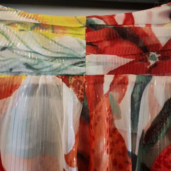 WHBM Drama Maxi Skirt Jungle Floral Print Size 14 NWT
