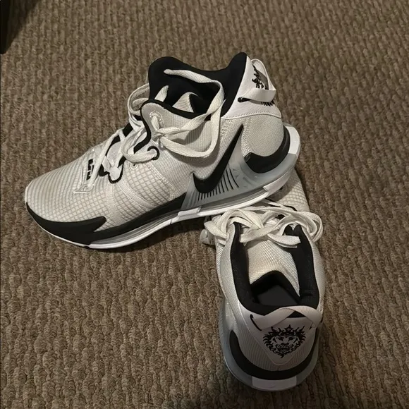 White and Black Athletic Sneakers