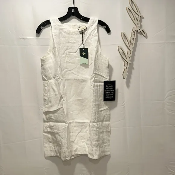 White Linen Pauline Dress