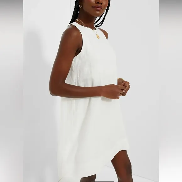 White Linen Pauline Dress