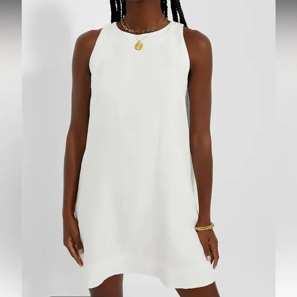 White Linen Pauline Dress
