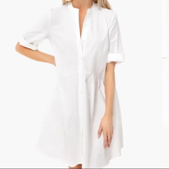 White Royal Shirt DressTUCKERNUCK