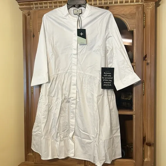 White Royal Shirt DressTUCKERNUCK