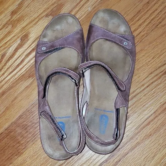 Wolky brown leather slingback Sandals