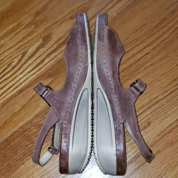 Wolky brown leather slingback Sandals