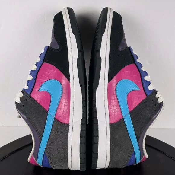 Womens 9.5 Nike Dunk Low 6.0 Sneakers Black Pink Shoes 314141 041 SB Y2K Vintage