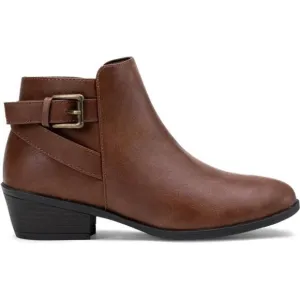 Women's Ankle Boots Low Heels Chunky Cutout Booties Perforated Western Shoes