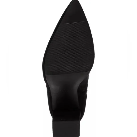 Women’s Black Pointed Toe Eileene Wild Pair Over the knee Block Heel Boots