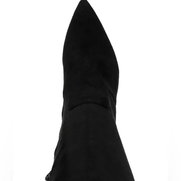 Women’s Black Pointed Toe Eileene Wild Pair Over the knee Block Heel Boots