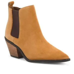 WOMEN'S BOOTS CHARLES BY CHARLES DAVID Suede Pointed Toe Chelsea Booties