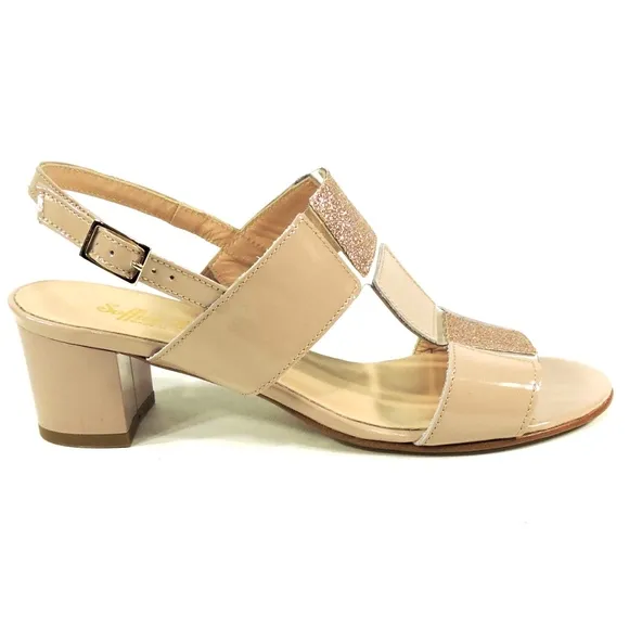 WOMEN'S LEATHER HEELED SANDALS