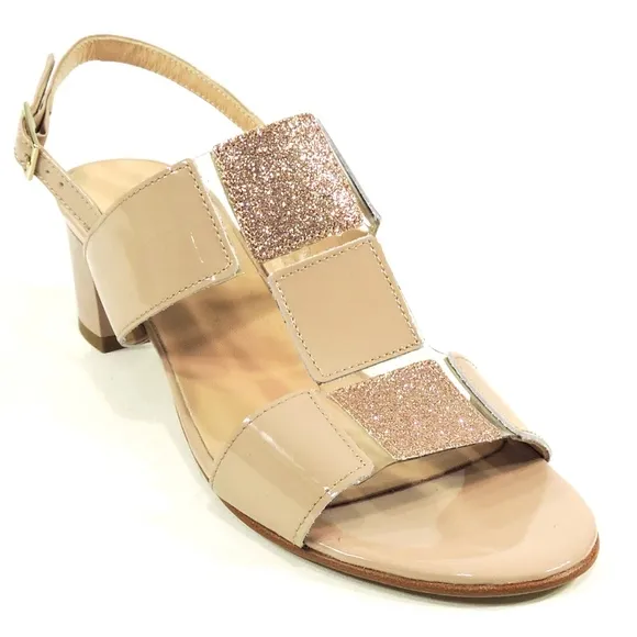 WOMEN'S LEATHER HEELED SANDALS