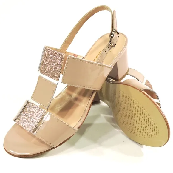 WOMEN'S LEATHER HEELED SANDALS