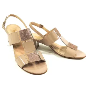 WOMEN'S LEATHER HEELED SANDALS