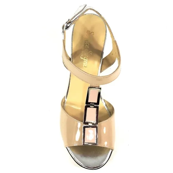 WOMEN'S LEATHER HEELED SANDALS