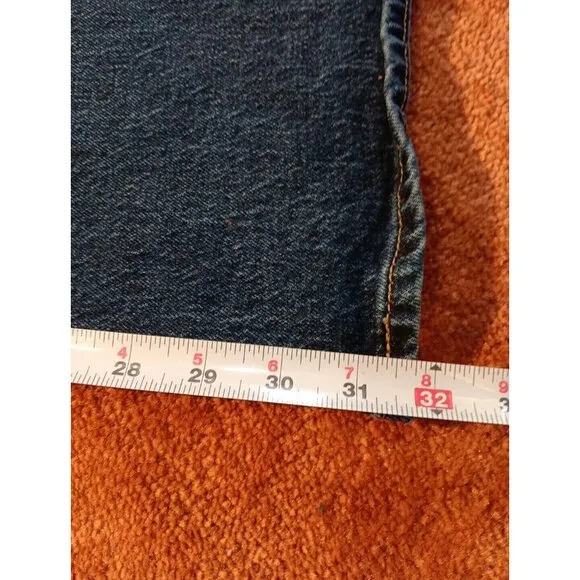 Womens Levi's Jeans 70s High Flare Premium Rigid Denim Dark Wash Size 32