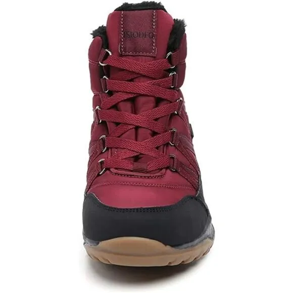 Women's Winter Waterproof Vamp Snow Boots, Red