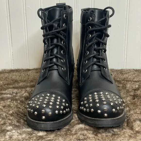 Xelement Studded Leather Biker Boots | Badass Punk Rock Vibes
