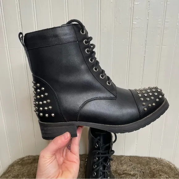Xelement Studded Leather Biker Boots | Badass Punk Rock Vibes