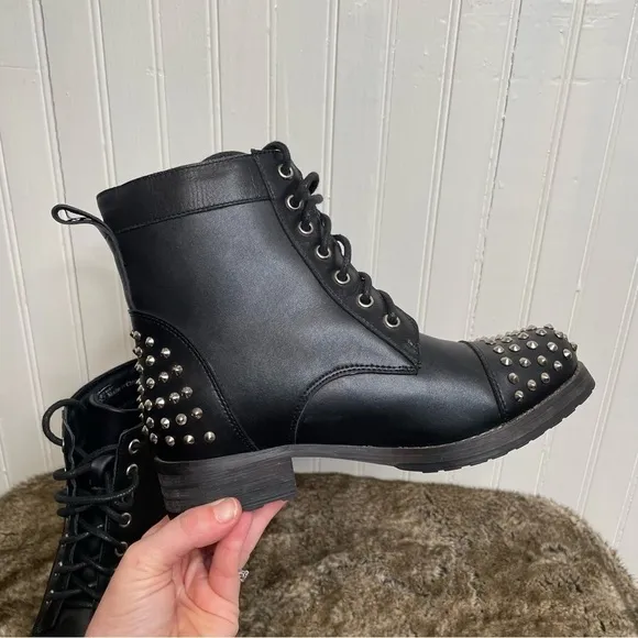 Xelement Studded Leather Biker Boots | Badass Punk Rock Vibes