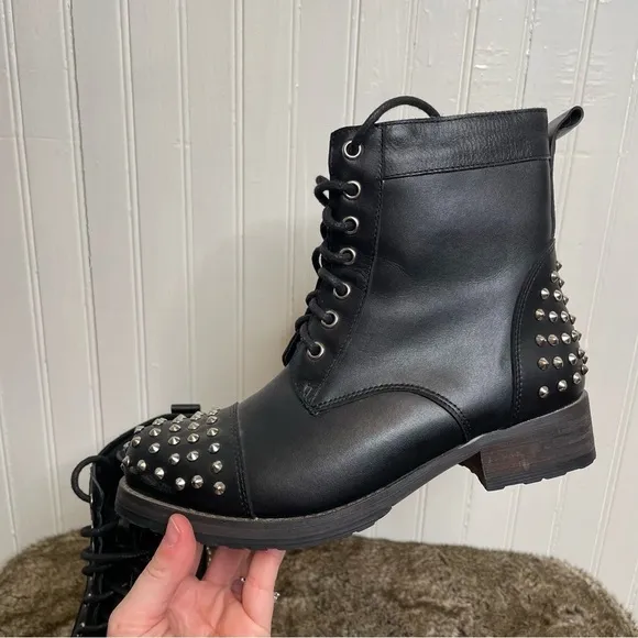 Xelement Studded Leather Biker Boots | Badass Punk Rock Vibes
