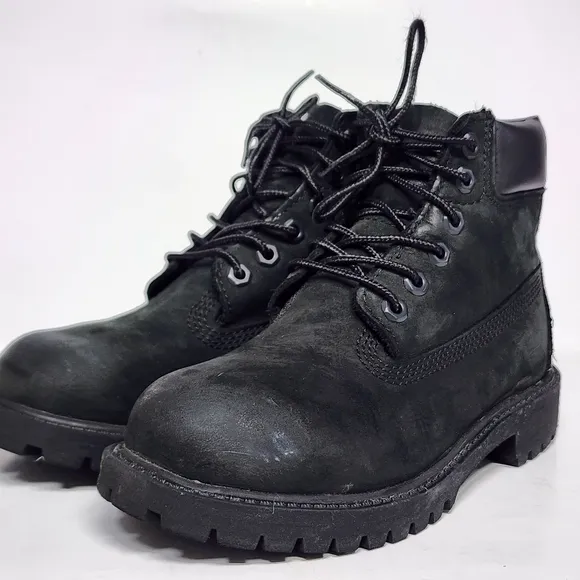 Youth Waterproof Black Timberland Boots size 13M