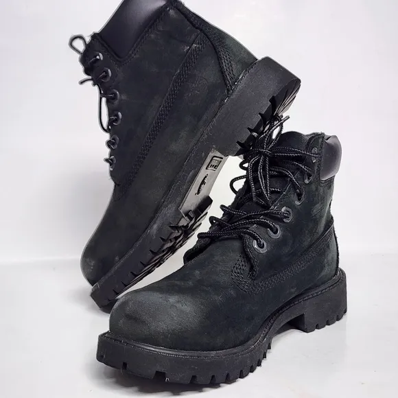 Youth Waterproof Black Timberland Boots size 13M