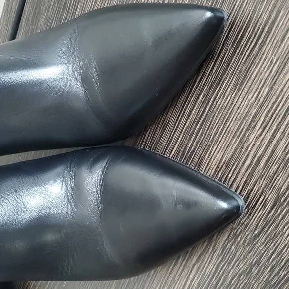 Zadig &amp; Voltaire Black Booties 100% Leather Pointed-toe Boots size 40