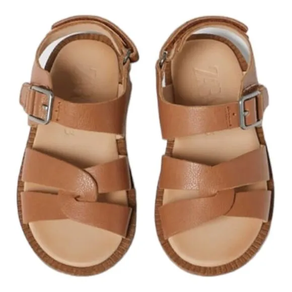 ZARA Kids | Brown | LEATHER SANDALS