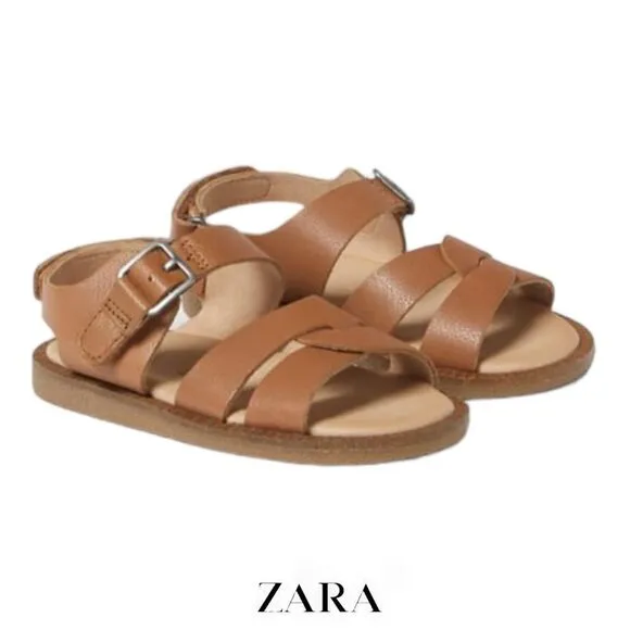 ZARA Kids | Brown | LEATHER SANDALS