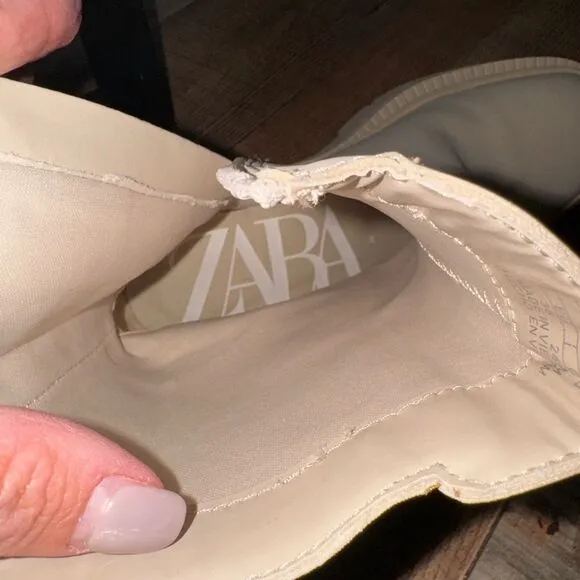 Zara Lug soles beige Boots size 38