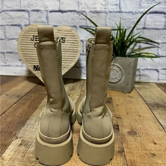 Zara Lug soles beige Boots size 38