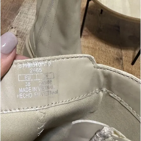 Zara Lug soles beige Boots size 38