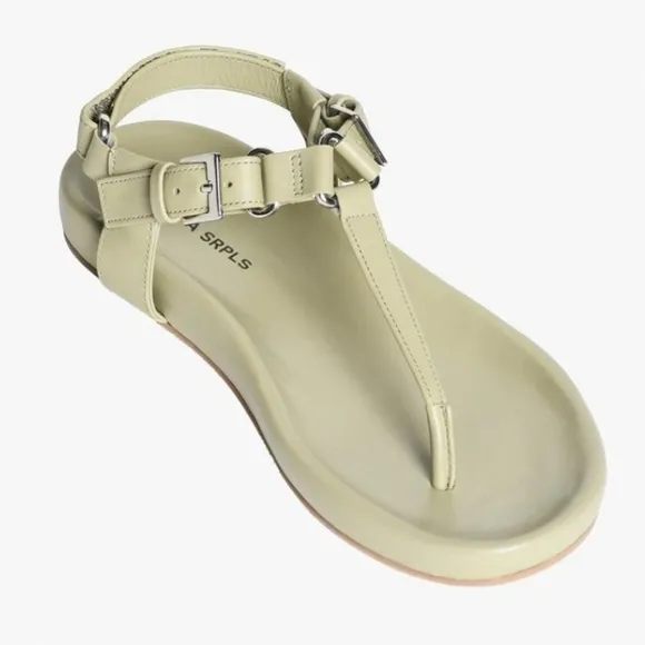 Zara SRPLS Leather Sandals NWOT