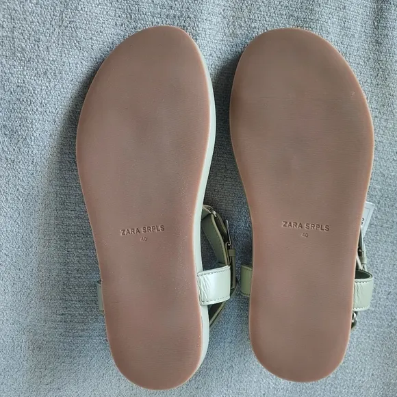 Zara SRPLS Leather Sandals NWOT