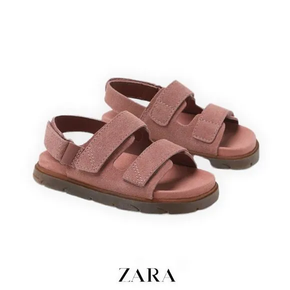 ZARA Kids | Pink | LEATHER SANDALS