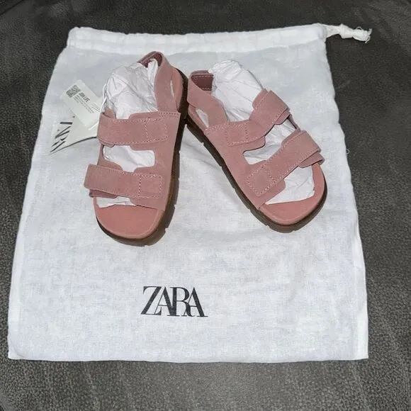 ZARA Kids | Pink | LEATHER SANDALS