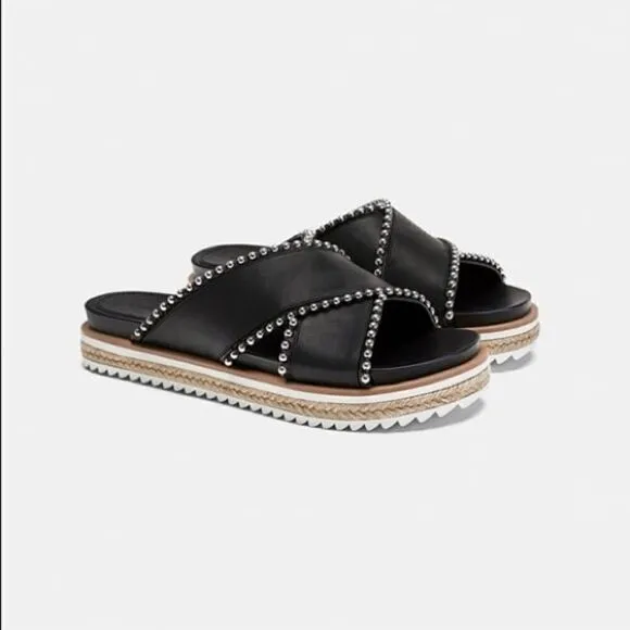 Zara Studded Slides / Sandals