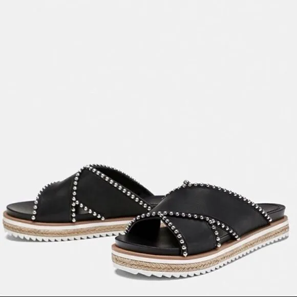 Zara Studded Slides / Sandals