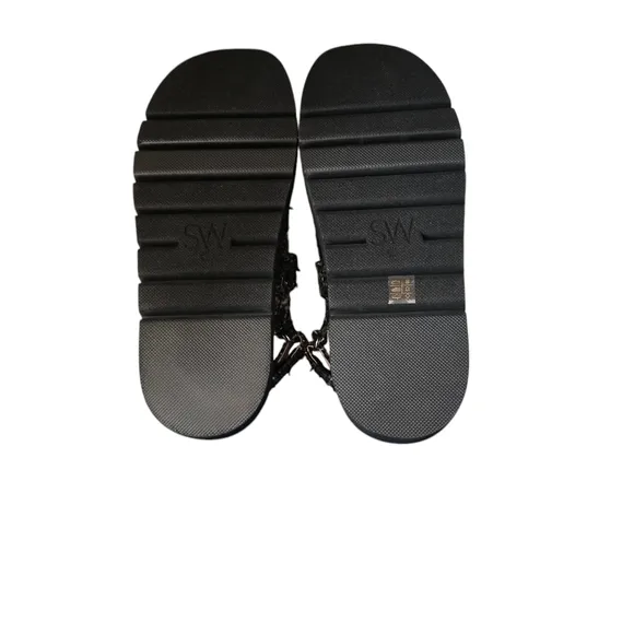 zoe lift womens leather slingback flatform sandals Stuart Weitzman 6.5