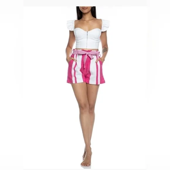ZOYA TIE BELT SHORTS LEMLEM